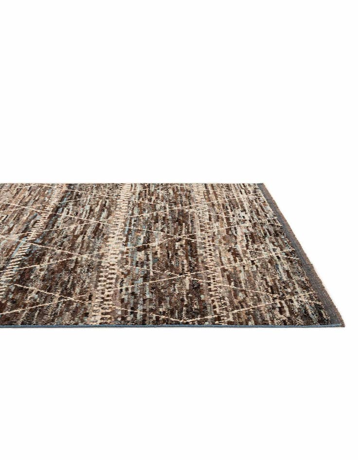 Detail image of  6' 8 x 9' 11  Hand Knotted Moroccan Wool Rug