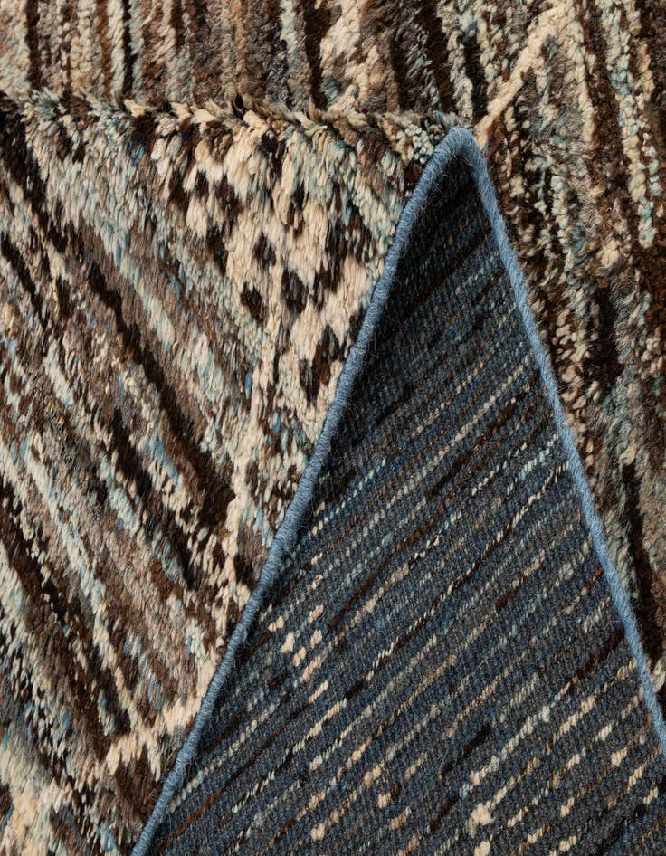 Detail image of  6' 8 x 9' 11  Hand Knotted Moroccan Wool Rug