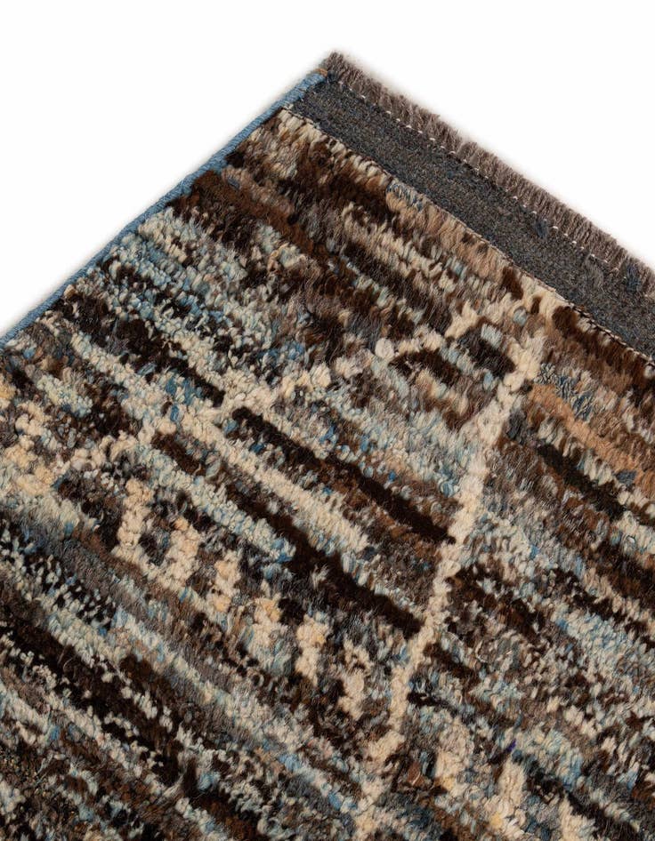 Detail image of  6' 8 x 9' 11  Hand Knotted Moroccan Wool Rug