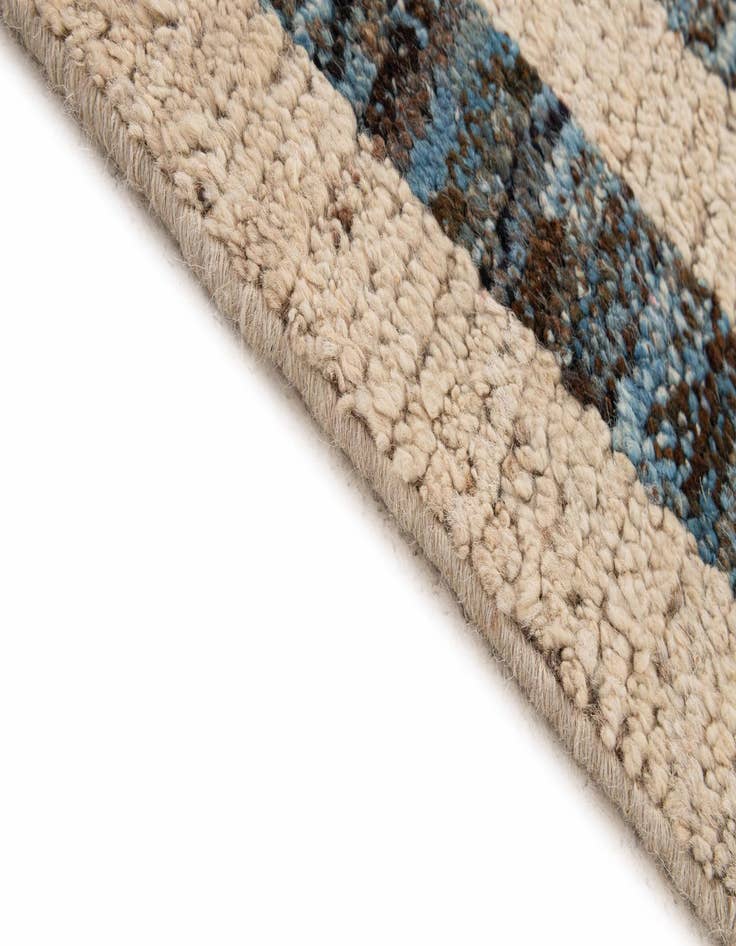 Detail image of  6' 10 x 9' 10  Hand Knotted Moroccan Wool Rug