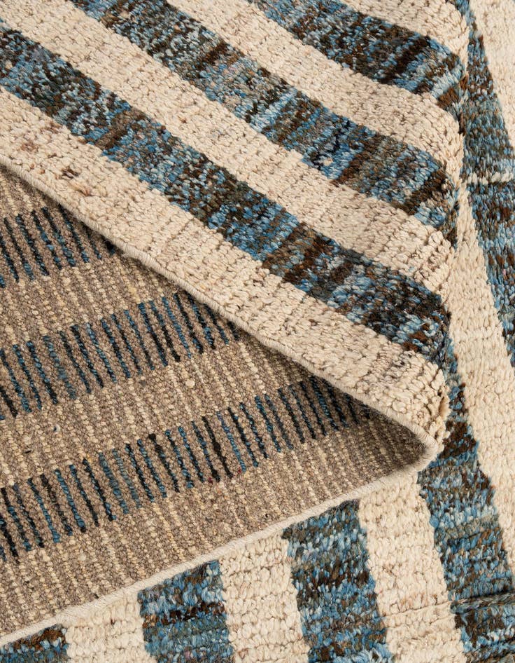 Detail image of  6' 10 x 9' 10  Hand Knotted Moroccan Wool Rug