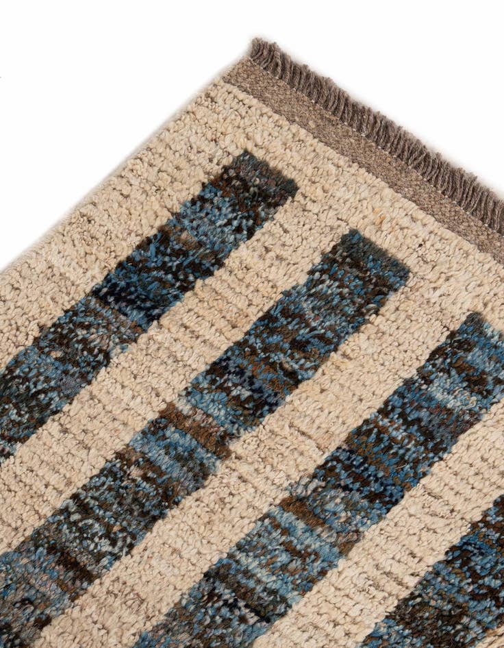 Detail image of  6' 10 x 9' 10  Hand Knotted Moroccan Wool Rug