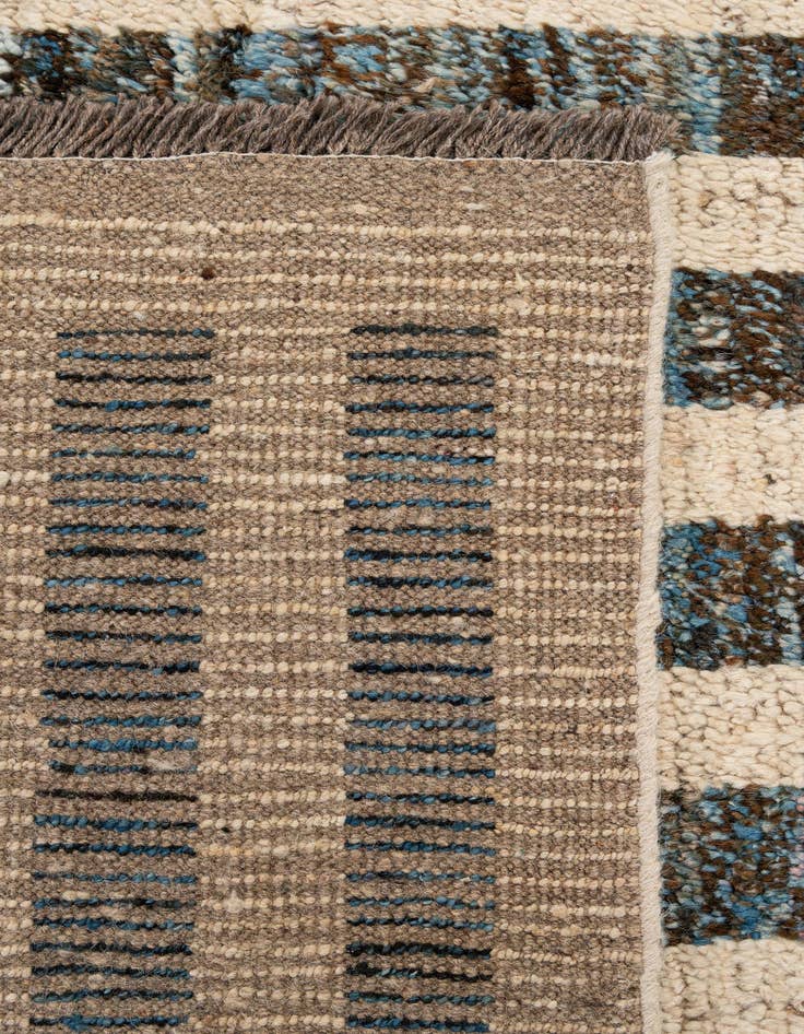 Detail image of  6' 10 x 9' 10  Hand Knotted Moroccan Wool Rug