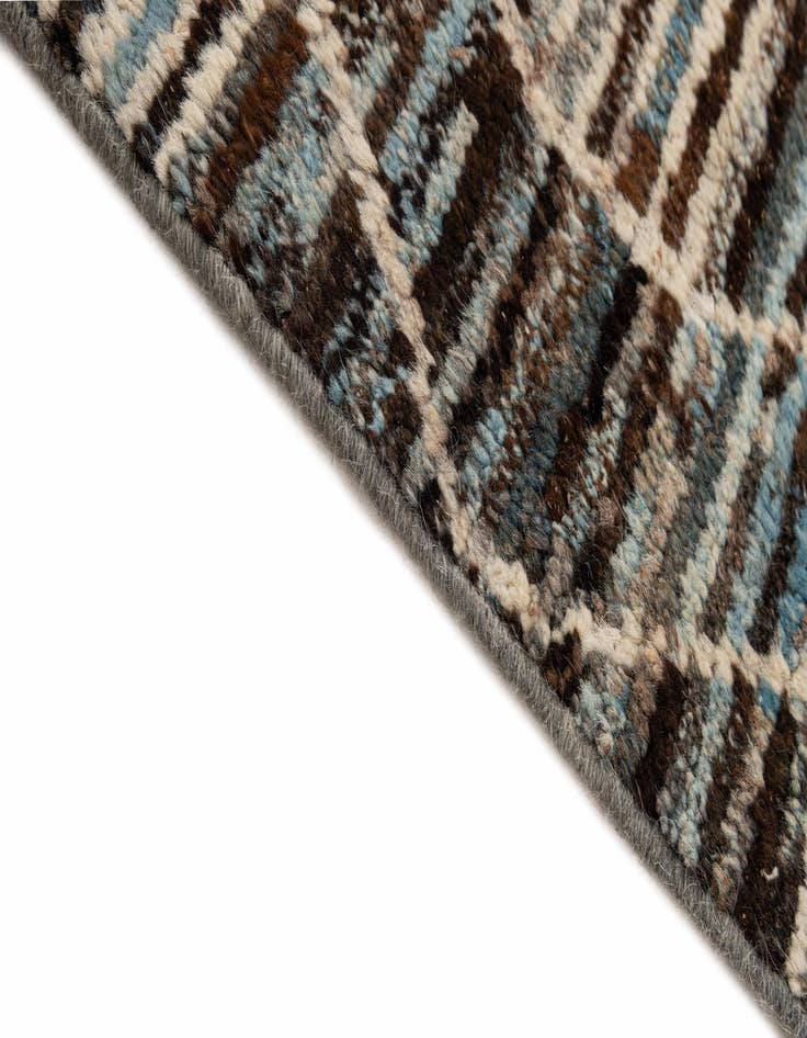 Detail image of  6' 9 x 9' 11  Hand Knotted Moroccan Wool Rug