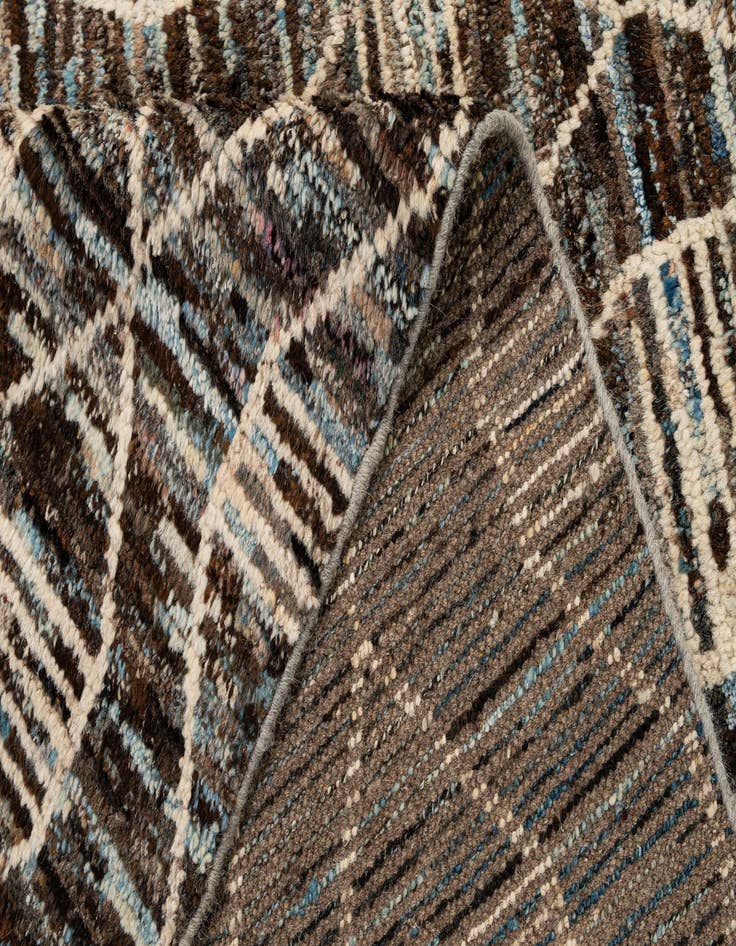 Detail image of  6' 9 x 9' 11  Hand Knotted Moroccan Wool Rug