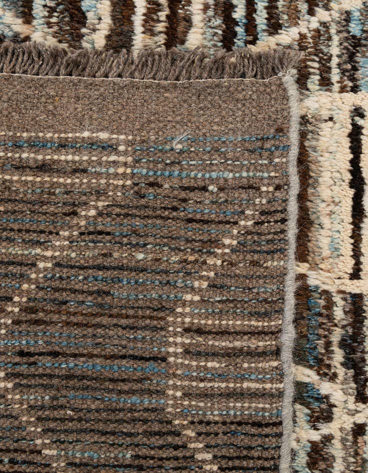 Detail image of  6' 9 x 9' 11  Hand Knotted Moroccan Wool Rug
