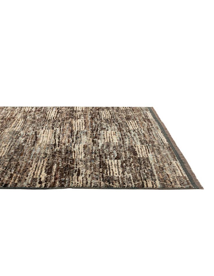 Detail image of  6' 6 x 9' 6  Hand Knotted Moroccan Wool Rug