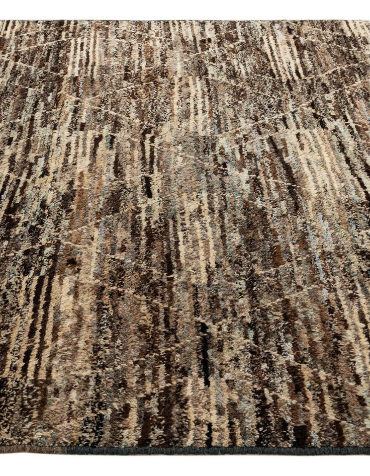 Detail image of  6' 6 x 9' 6  Hand Knotted Moroccan Wool Rug
