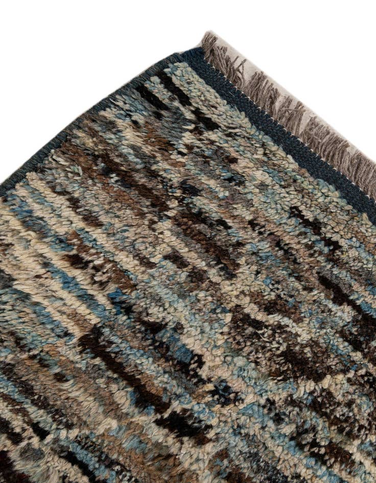 Detail image of  6' 6 x 9' 6  Hand Knotted Moroccan Wool Rug