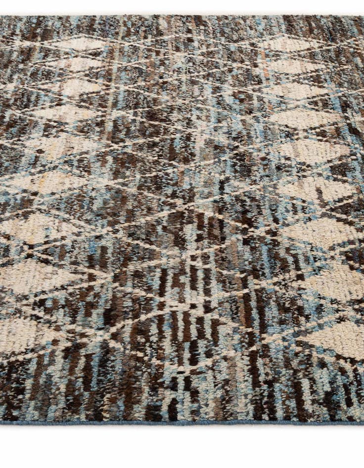 Detail image of  6' 8 x 9' 5  Hand Knotted Moroccan Wool Rug