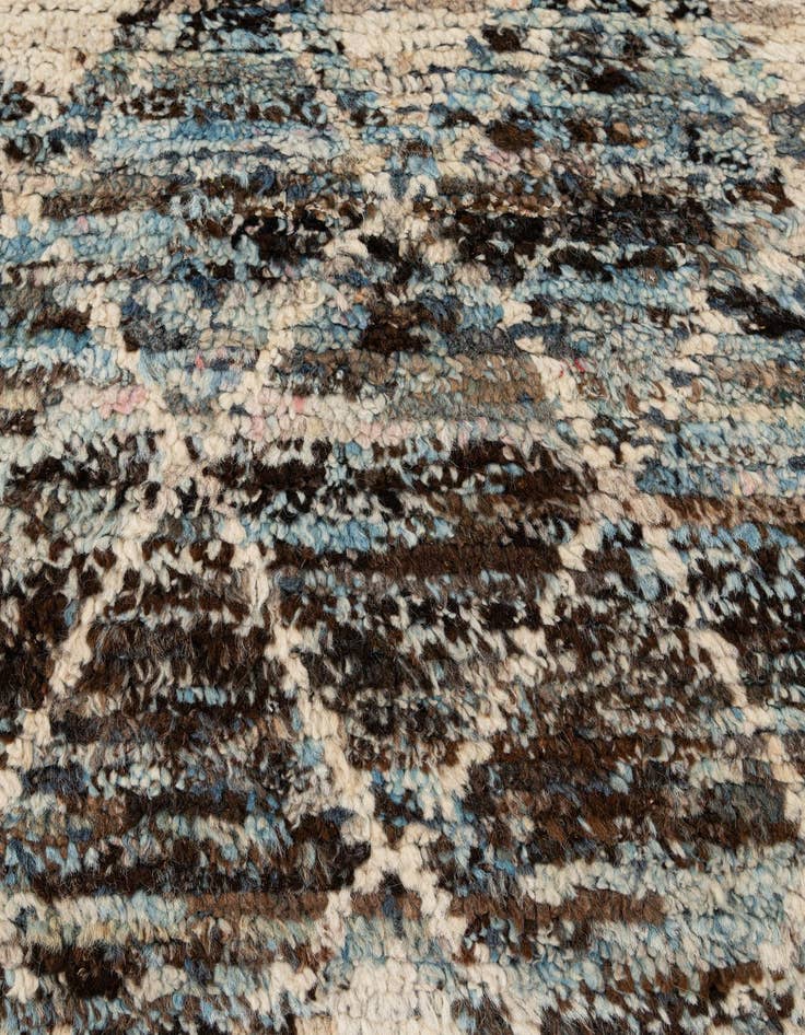 Detail image of  6' 8 x 9' 5  Hand Knotted Moroccan Wool Rug