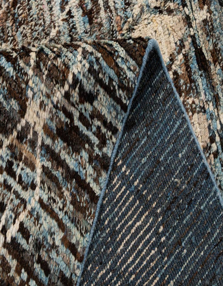 Detail image of  6' 8 x 9' 5  Hand Knotted Moroccan Wool Rug