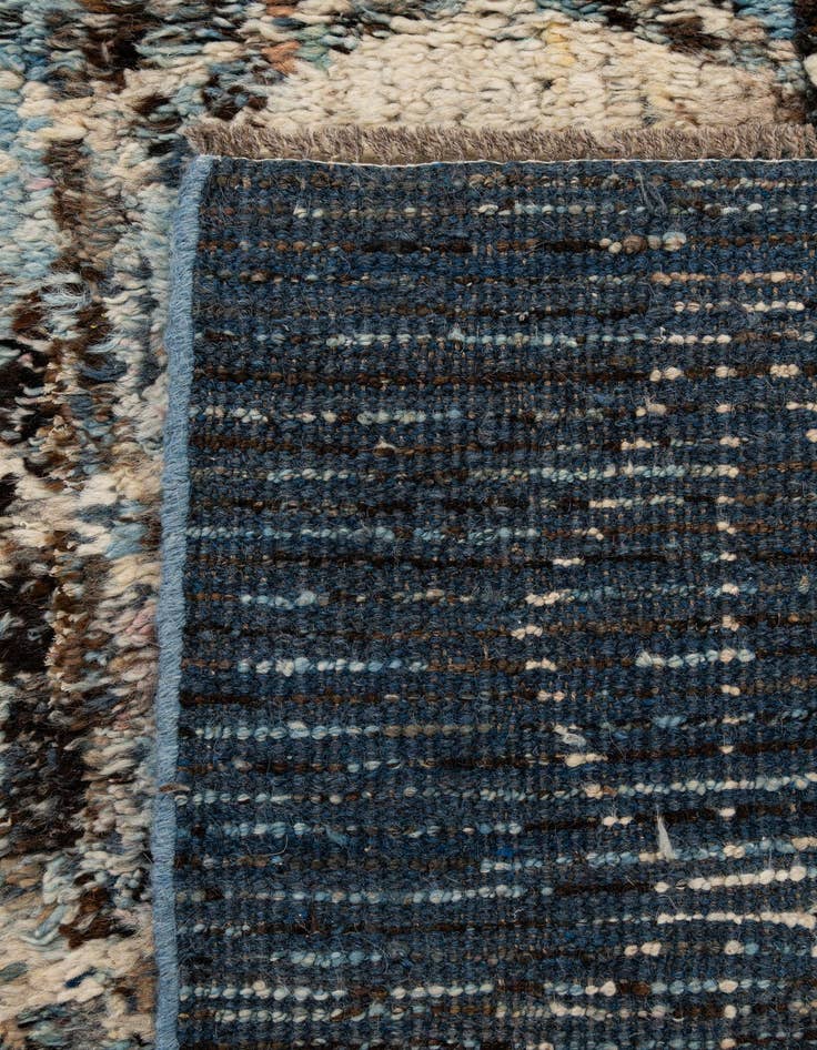 Detail image of  6' 8 x 9' 5  Hand Knotted Moroccan Wool Rug