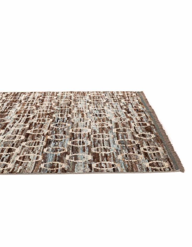 Detail image of  6' 8 x 10' 5  Hand Knotted Moroccan Wool Rug