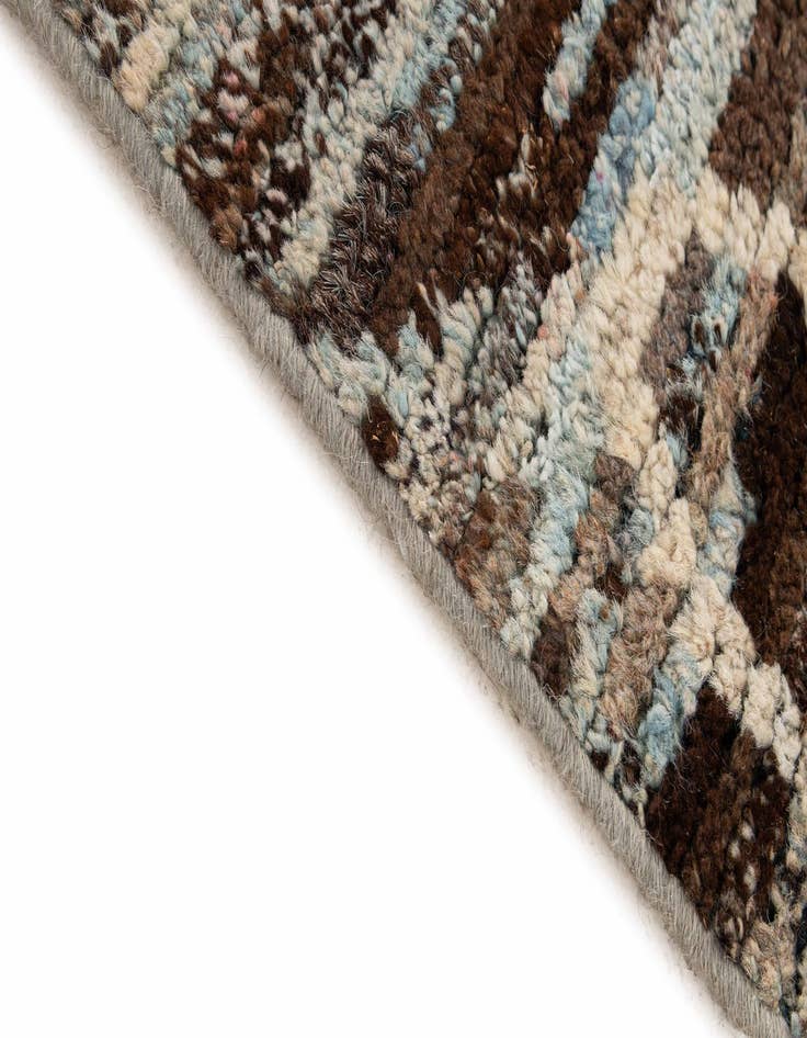 Detail image of  6' 8 x 10' 5  Hand Knotted Moroccan Wool Rug