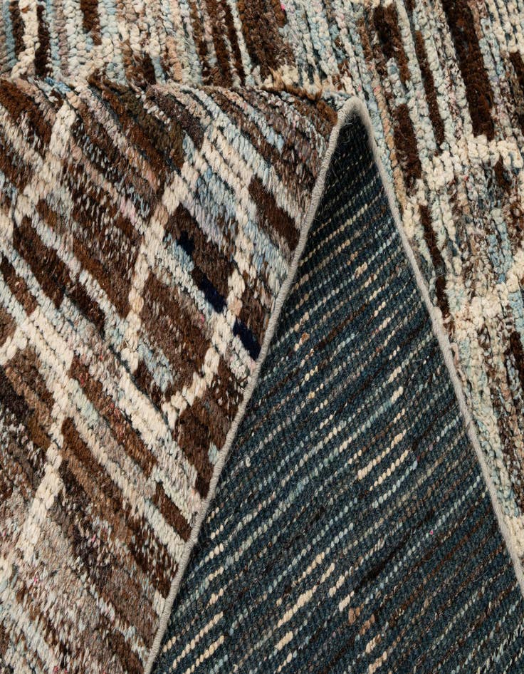 Detail image of  6' 8 x 10' 5  Hand Knotted Moroccan Wool Rug