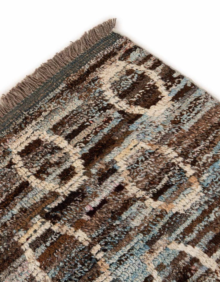 Detail image of  6' 8 x 10' 5  Hand Knotted Moroccan Wool Rug