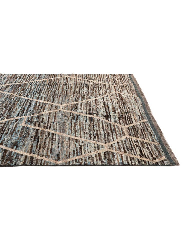 Detail image of  6' 11 x 9' 7  Hand Knotted Moroccan Wool Rug