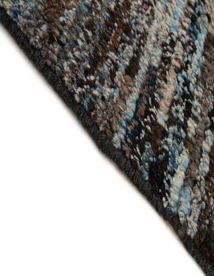 Detail image of  6' 11 x 9' 7  Hand Knotted Moroccan Wool Rug