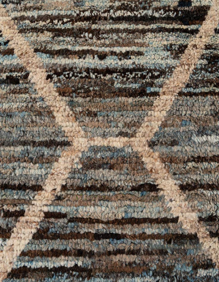 Detail image of  6' 11 x 9' 7  Hand Knotted Moroccan Wool Rug
