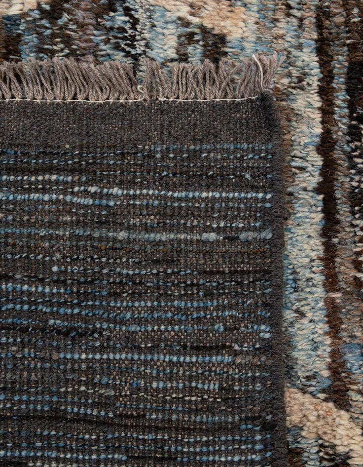 Detail image of  6' 11 x 9' 7  Hand Knotted Moroccan Wool Rug