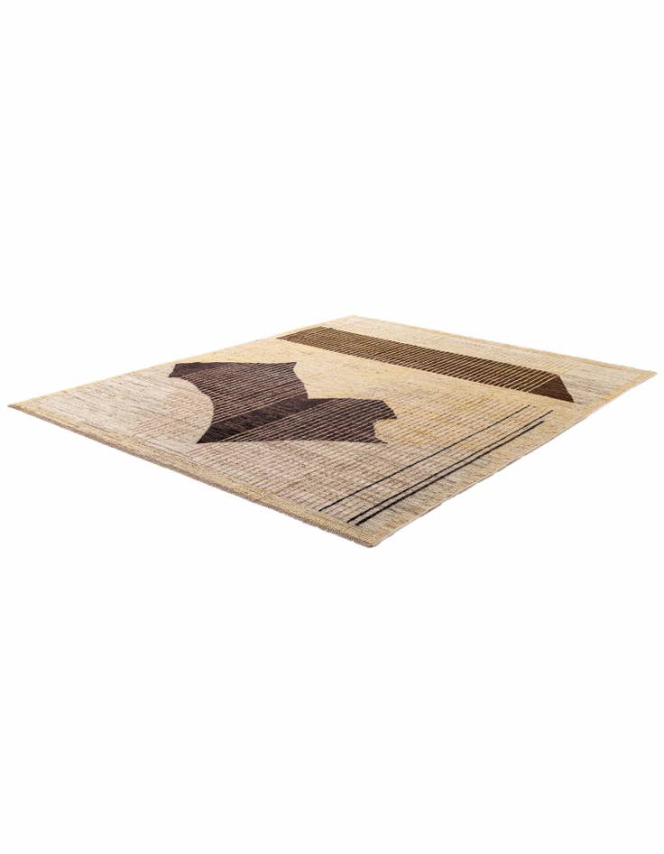 Detail image of  8' 1 x 9' 7  Hand Knotted Moroccan Wool Rug