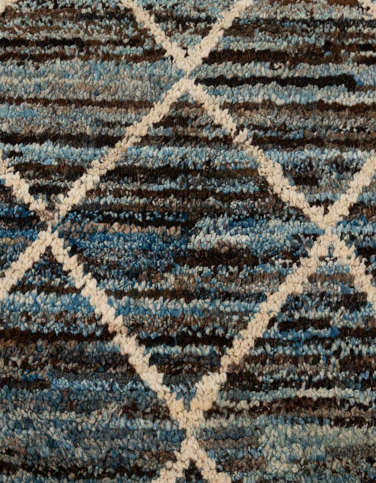 Detail image of  8' 1 x 9' 5  Hand Knotted Moroccan Wool Rug
