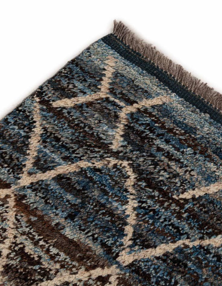 Detail image of  8' 1 x 9' 5  Hand Knotted Moroccan Wool Rug