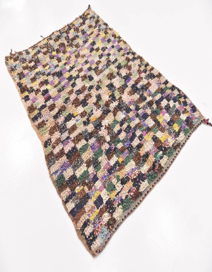 Detail image of  4' 9 x 6' 2  Hand Knotted Moroccan Rug