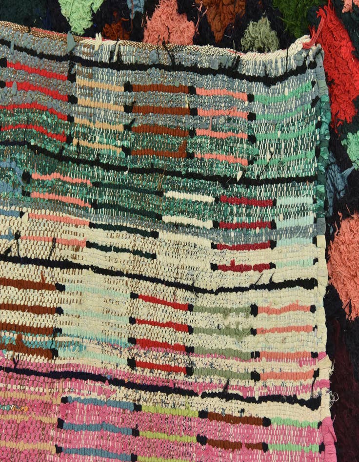 Detail image of  5' 7 x 9' 3  Hand Knotted Moroccan Wool Rug