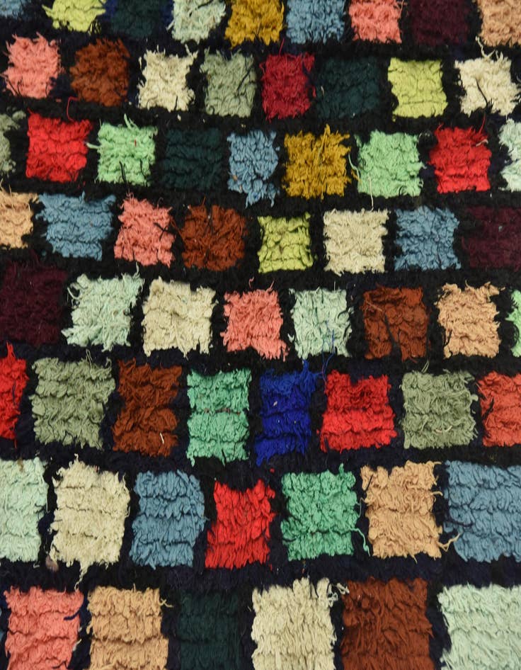 Detail image of  5' 7 x 9' 3  Hand Knotted Moroccan Wool Rug