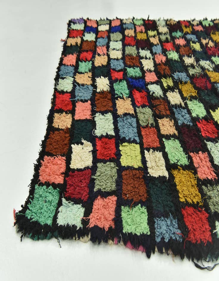 Detail image of  5' 7 x 9' 3  Hand Knotted Moroccan Wool Rug