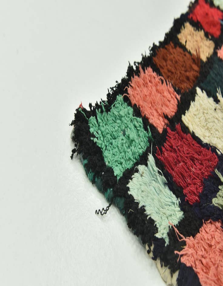 Detail image of  5' 7 x 9' 3  Hand Knotted Moroccan Wool Rug