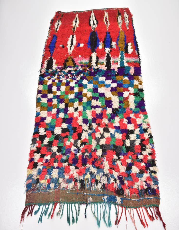 Detail image of  4' 9 x 6' 3  Hand Knotted Moroccan Wool Rug