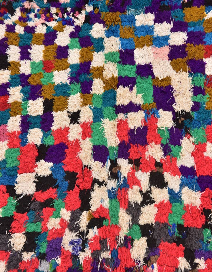 Detail image of  4' 9 x 6' 3  Hand Knotted Moroccan Wool Rug