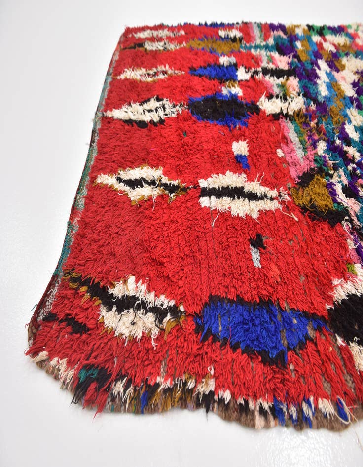 Detail image of  4' 9 x 6' 3  Hand Knotted Moroccan Wool Rug