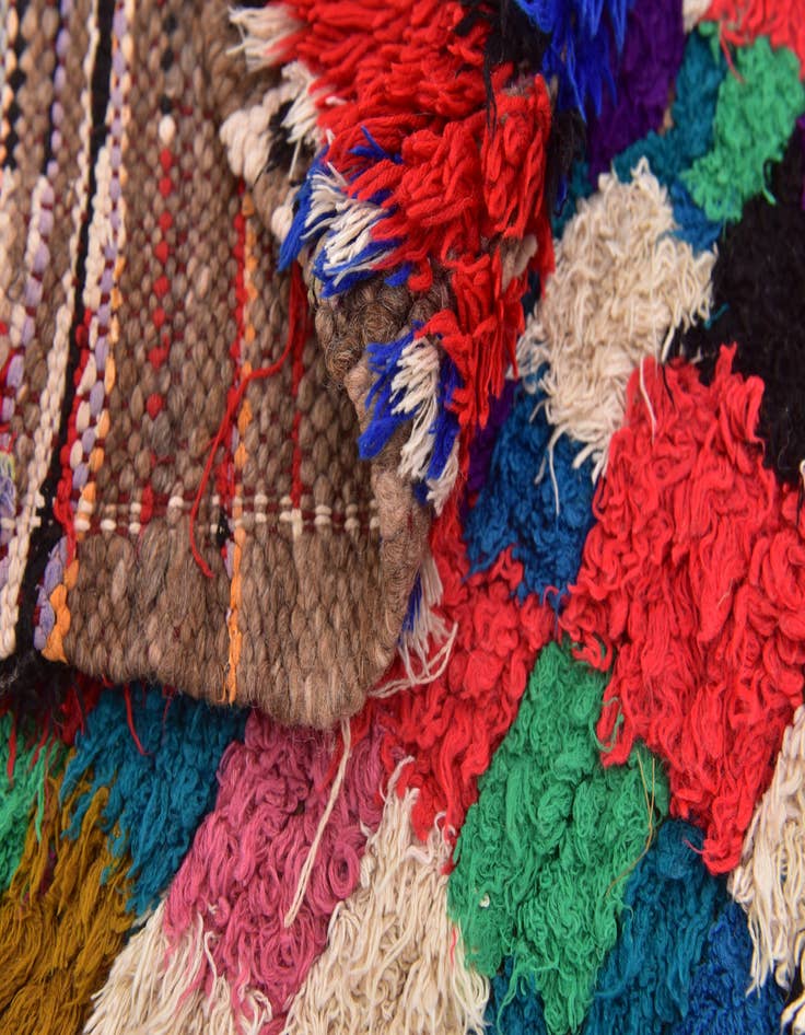 Detail image of  4' 9 x 6' 3  Hand Knotted Moroccan Wool Rug