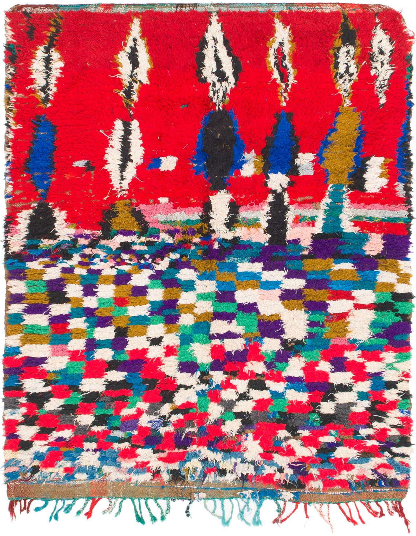 Primary image of 4' 9 x 6' 3 Hand Knotted Moroccan Wool Rug