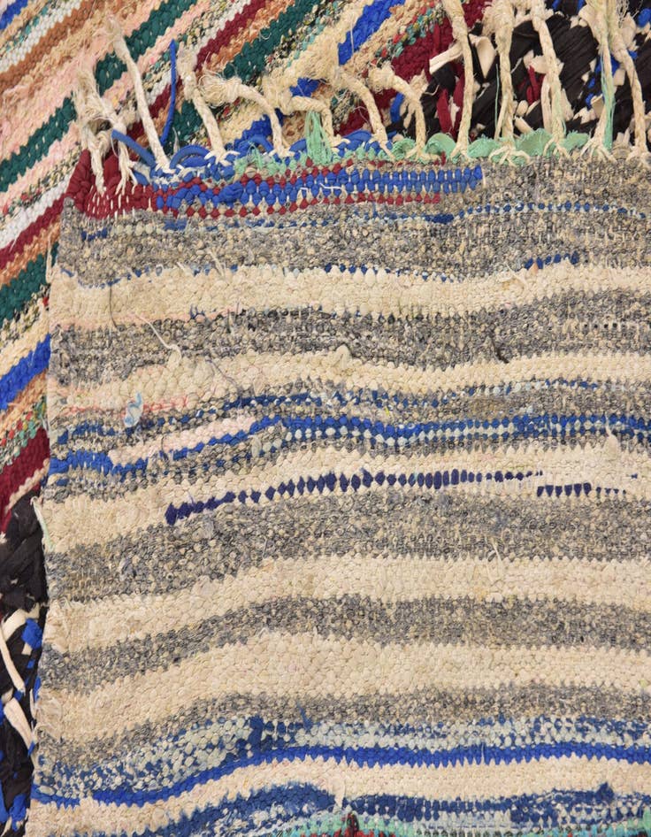 Detail image of  3' 5 x 5'  Hand Knotted Moroccan Rug