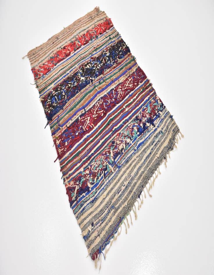 Detail image of  3' 5 x 5'  Hand Knotted Moroccan Rug