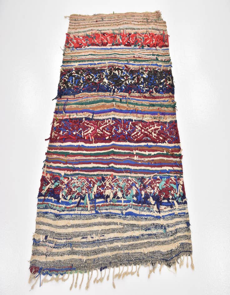 Detail image of  3' 5 x 5'  Hand Knotted Moroccan Rug