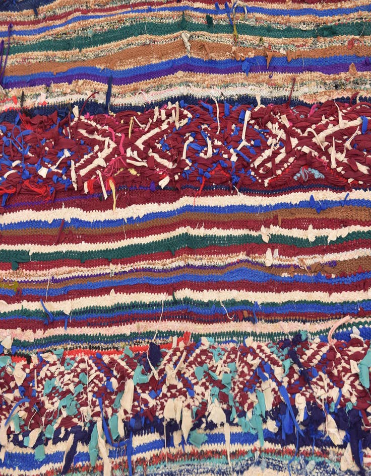 Detail image of  3' 5 x 5'  Hand Knotted Moroccan Rug