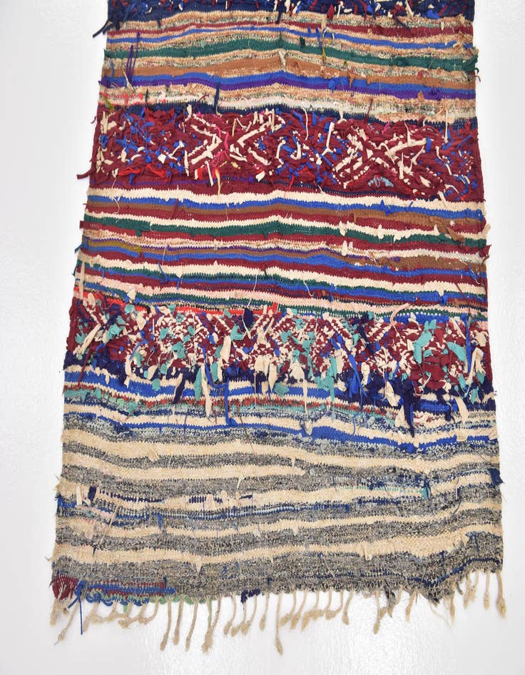 Detail image of  3' 5 x 5'  Hand Knotted Moroccan Rug