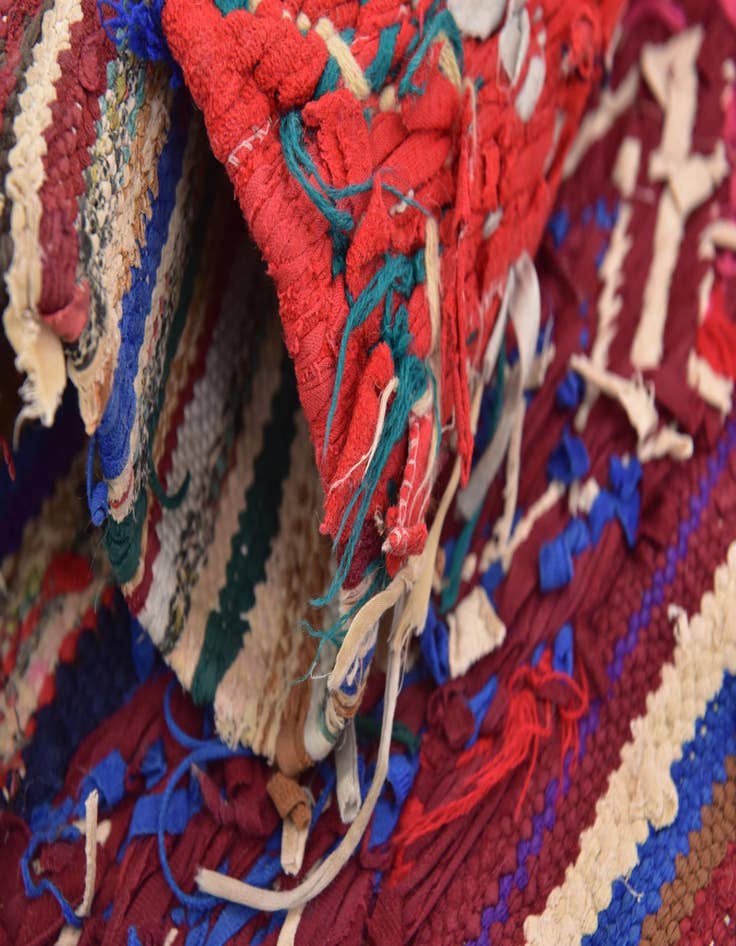 Detail image of  3' 5 x 5'  Hand Knotted Moroccan Rug