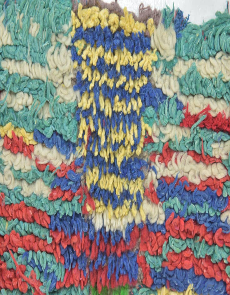 Detail image of  5' x 9'  Hand Knotted Moroccan Wool Rug