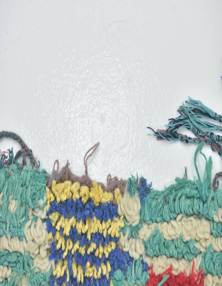 Detail image of  5' x 9'  Hand Knotted Moroccan Wool Rug