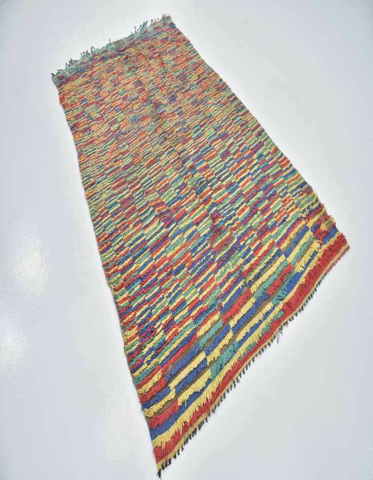 Detail image of  5' x 9'  Hand Knotted Moroccan Wool Rug