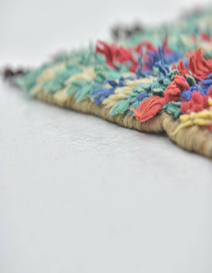 Detail image of  5' x 9'  Hand Knotted Moroccan Wool Rug