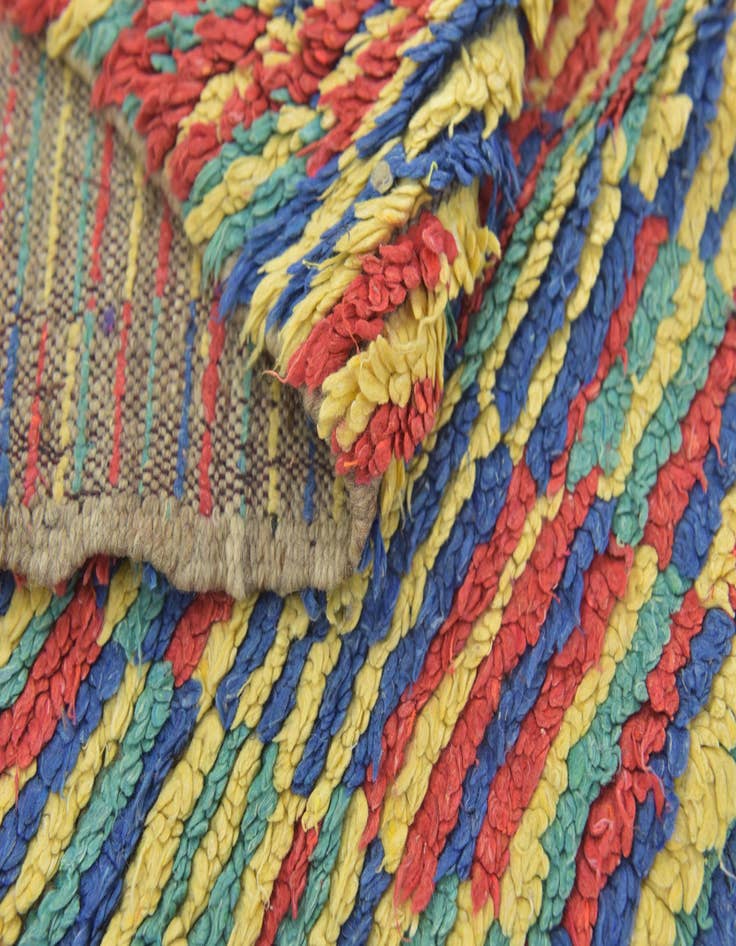 Detail image of  5' x 9'  Hand Knotted Moroccan Wool Rug