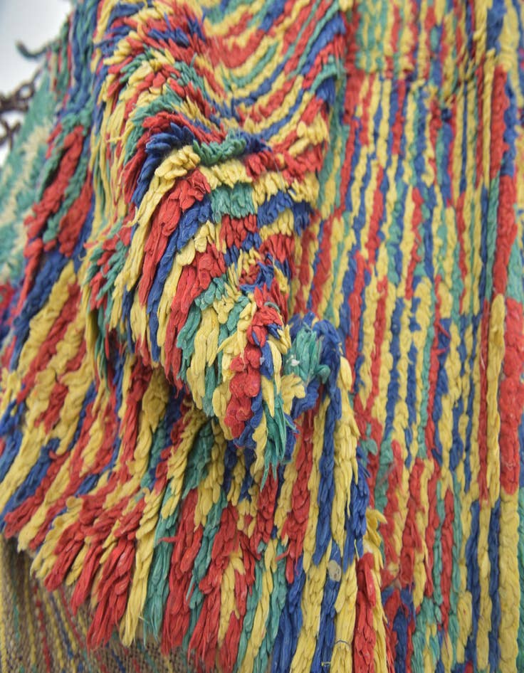 Detail image of  5' x 9'  Hand Knotted Moroccan Wool Rug